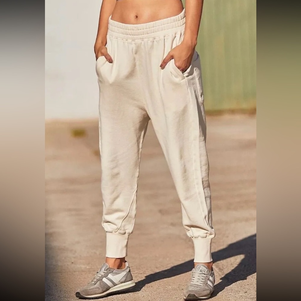 Free People Cream Joggers